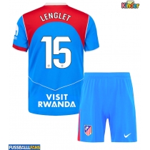 Atletico Madrid Clement Lenglet #15 3rd trikot Kinder 2025-26 Kurzarm (+ Kurze Hosen)